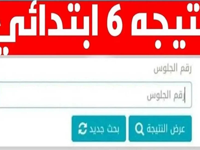 نتيجة الصف السادس الابتدائي