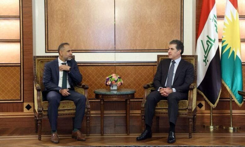 نيجيرفان بارزاني والسفير البريطاني