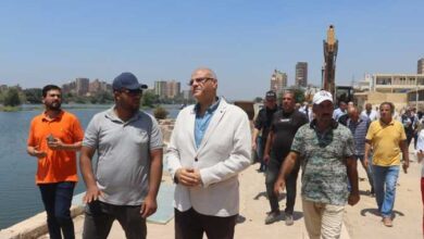تطوير ممشى النيل ببنها