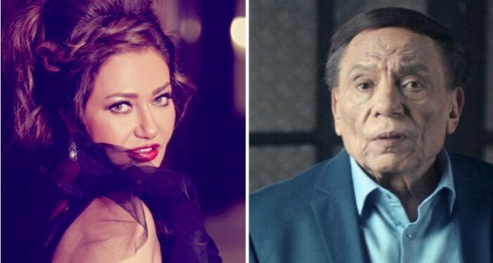 ليلى علوي تحتفل بعيد ميلاد عادل إمام