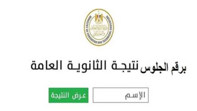رابط نتيجة الثانوية العامة 2026